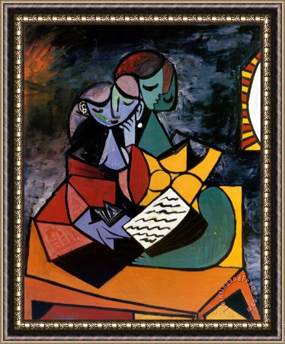 Pablo Picasso The Lesson Framed Painting