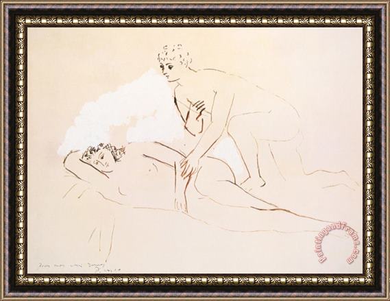 Pablo Picasso The Lovers Les Amoureux Framed Print