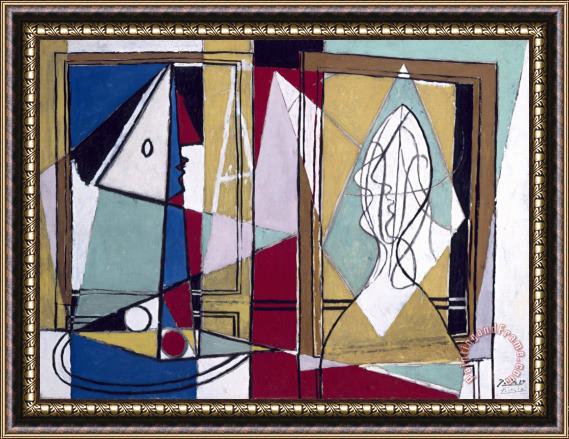Pablo Picasso Two Women in Front of a Window Framed Painting