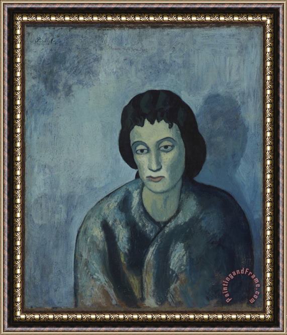 Pablo Picasso Woman with Bangs Framed Painting