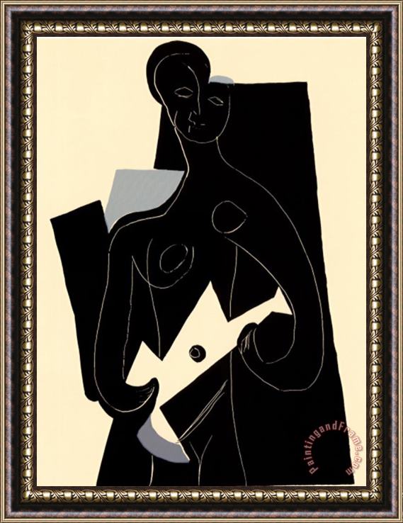 Pablo Picasso Woman with Guitar C 1924 Framed Print