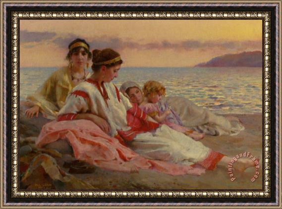 Paul Alexandre Alfred Leroy Idle Moments Framed Painting