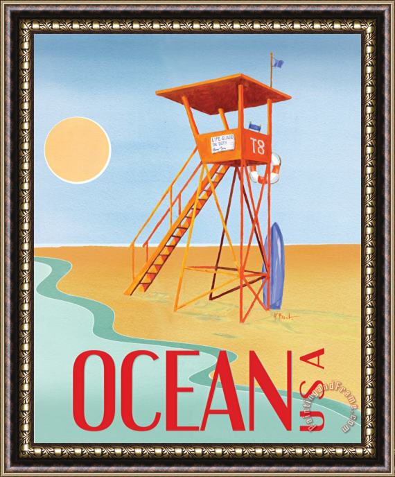 Paul Brent Beach Watch II Framed Painting