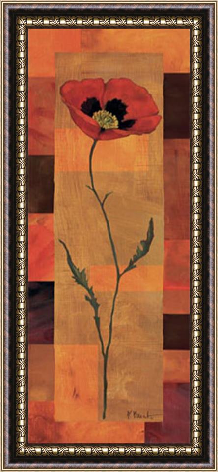 Paul Brent Goa Poppy Panel I Framed Painting