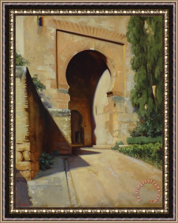 Paul Brown Puerta De La Justica, Alhambra Framed Painting