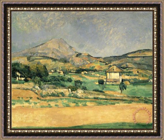 Paul Cezanne A View Over Mont St Victoire Framed Painting