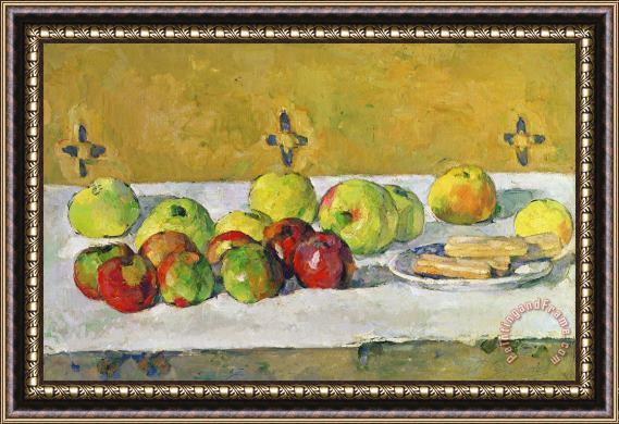Paul Cezanne Apples and Biscuits Framed Print