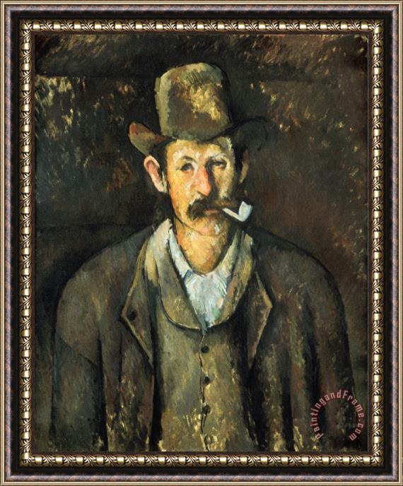 Paul Cezanne Cezanne Pipe Smoker C1892 Framed Print