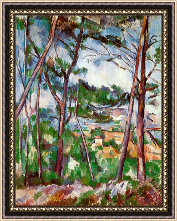 Paul Cezanne Landscape Near Aix Framed Painting