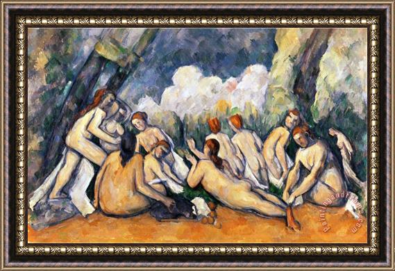 Paul Cezanne Large Bathers II 1900 1906 Framed Print