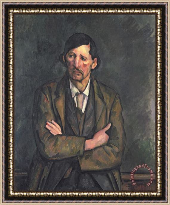Paul Cezanne Man with Crossed Arms C 1899 Framed Print