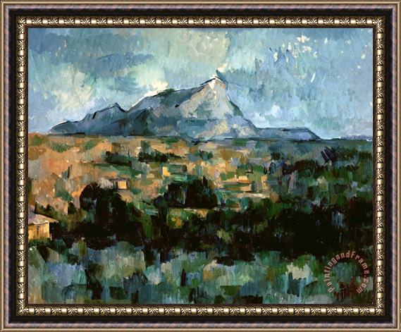Paul Cezanne Montagne Sainte Victoire 1904 06 Oil on Canvas Framed Print