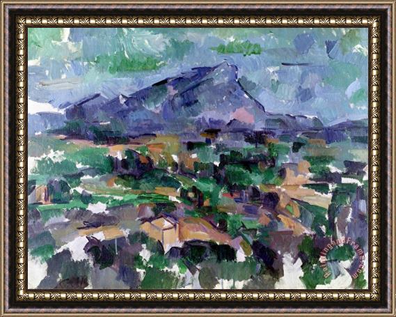 Paul Cezanne Montagne Sainte Victoire 1904 06 Framed Painting