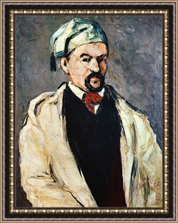 Paul Cezanne Portrait of a Man in a Blue Cap Or Uncle Dominique Circa 1866 Framed Print