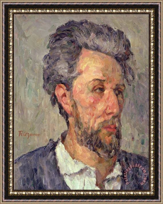 Paul Cezanne Portrait of Victor Chocquet Framed Painting