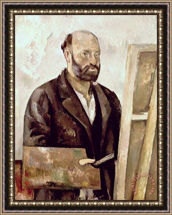 Paul Cezanne Self Portrait with a Palette 1885 87 Oil on Canvas Framed Print