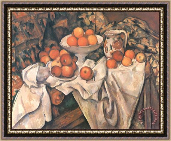 Paul Cezanne Still Life with Apples And Oranges C 1895 1900 Framed Print