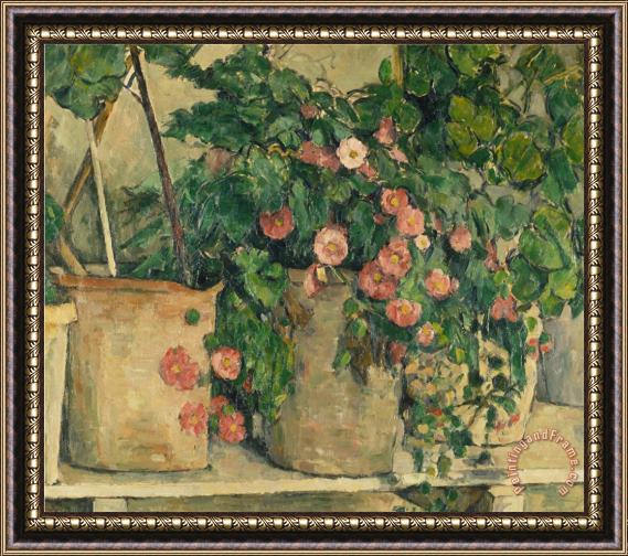 Paul Cezanne Still Life with Petunias About 1885 Framed Painting