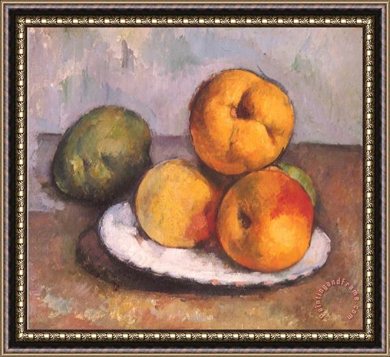 Paul Cezanne Still Life with Quince Apples And Pears 1886 Framed Painting