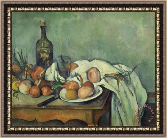 Paul Cezanne Stilleben Mit Zwiebeln Gegen 1895 Framed Print