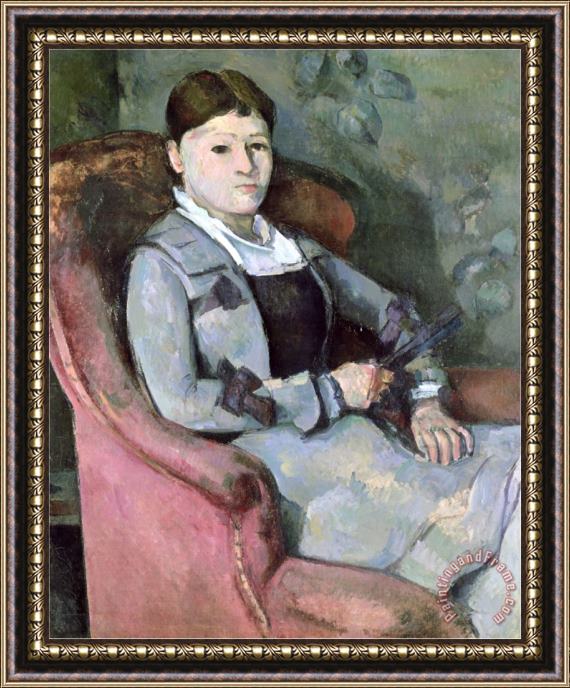 Paul Cezanne The Artist S Wife in an Armchair C 1867 Framed Print
