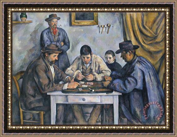 Paul Cezanne The Card Players 1890 1892 Framed Painting