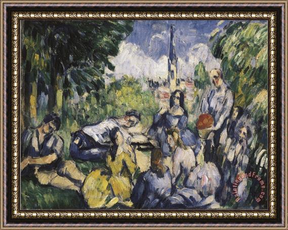 Paul Cezanne The Picnic Dejeuner Sur L Herbe Framed Painting