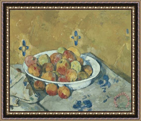 Paul Cezanne The Plate of Apples C 1897 Framed Print