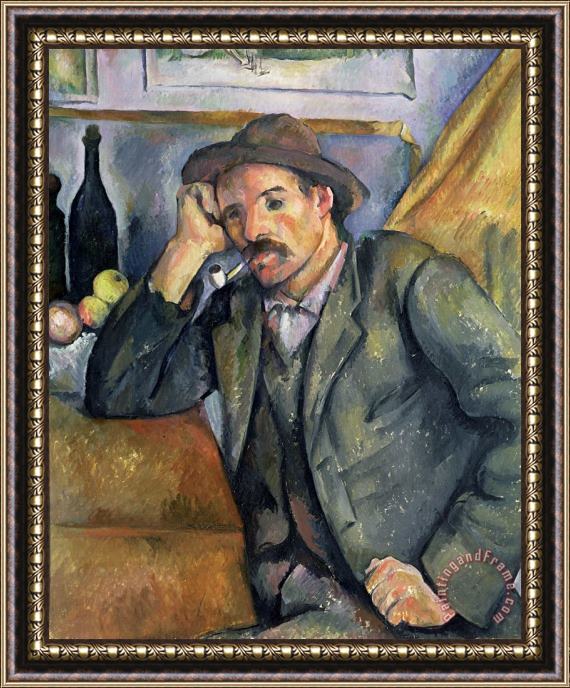Paul Cezanne The Smoker Framed Painting