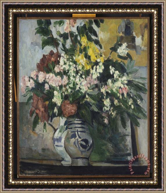 Paul Cezanne Two Vases of Flowers C 1877 Framed Painting