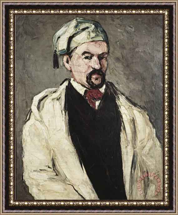 Paul Cezanne Uncle Dominique Man in a Cotton Hat Framed Print