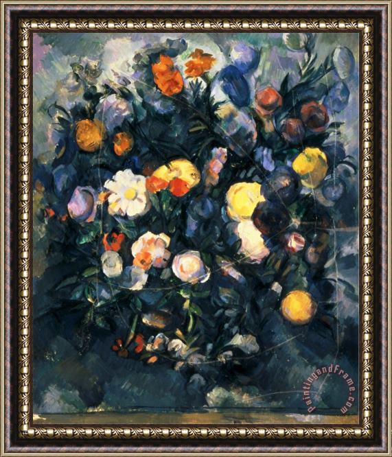 Paul Cezanne Vase of Flowers 19th Framed Painting
