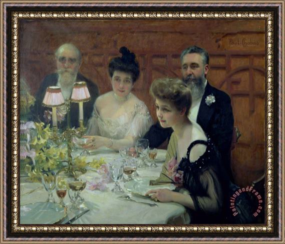 Paul Chabas The Corner of the Table Framed Print