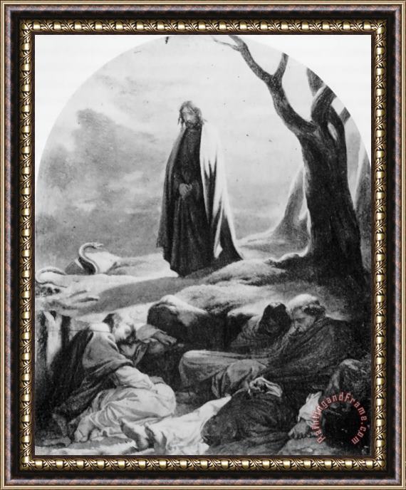 Paul Delaroche Christ in The Garden of Gethsemane Framed Painting