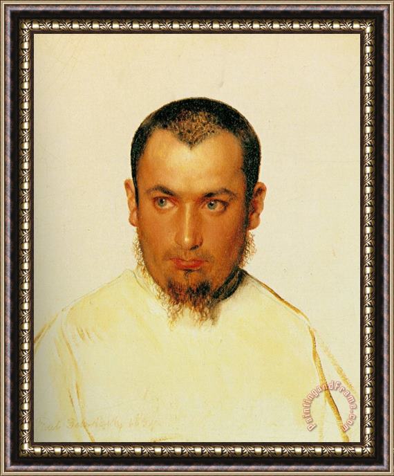 Paul Delaroche Head of a Camoldine Monk Framed Print