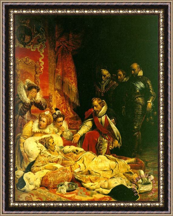 Paul Delaroche The Death of Elizabeth Framed Painting