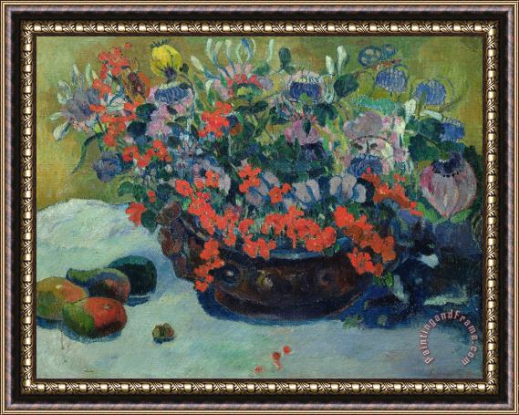 Paul Gauguin Bouquet of Flowers Framed Painting