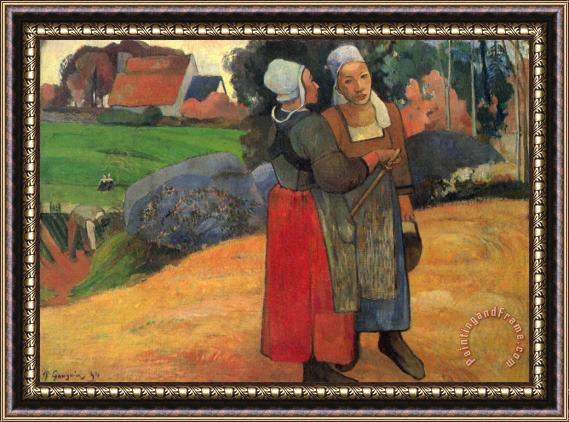 Paul Gauguin Britons Camperoles Framed Painting