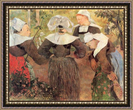 Paul Gauguin Four Breton Women Framed Painting