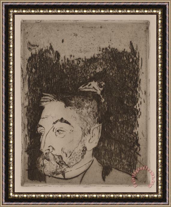 Paul Gauguin Portrait of Stephane Mallarme Framed Painting