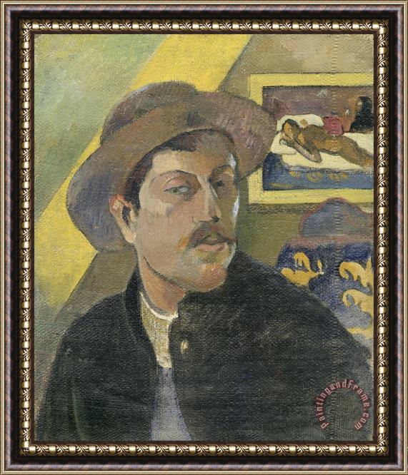 Paul Gauguin Self Portrait with a Hat Framed Print