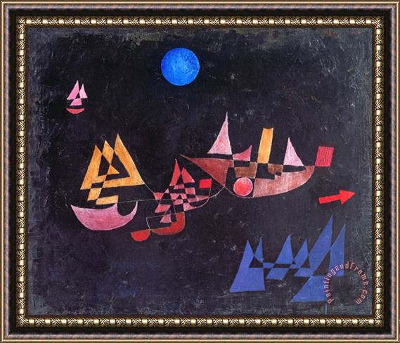 Paul Klee Abfahrt Der Schiffe 1927 Framed Painting