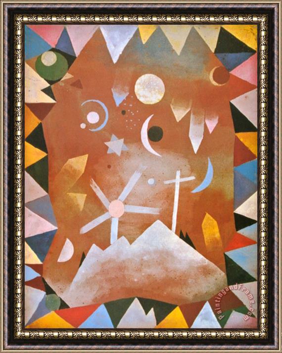 Paul Klee Above The Mountain Peaks Framed Painting