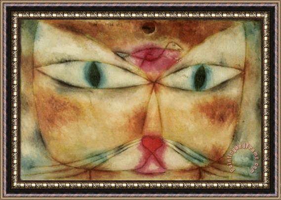 Paul Klee Cat And Bird Framed Painting