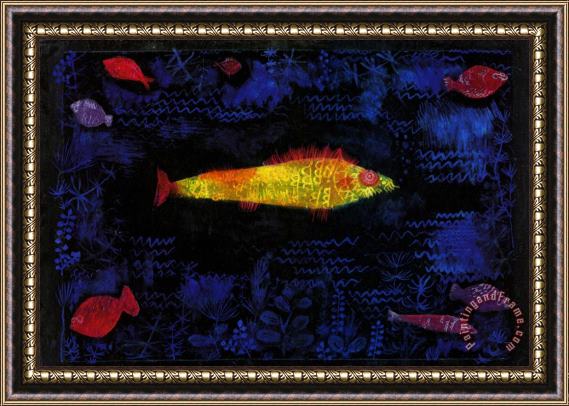 Paul Klee Der Goldene Fisch Framed Painting