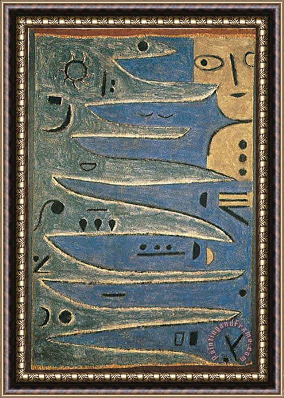 Paul Klee Der Graue Und Die Kuste C 1938 Framed Painting