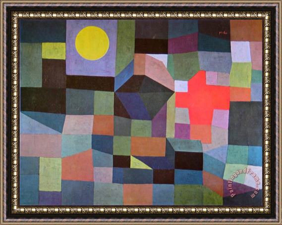 Paul Klee Fire at Full Moon 1933 Framed Painting