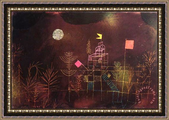 Paul Klee Flagged Pavilion Framed Painting