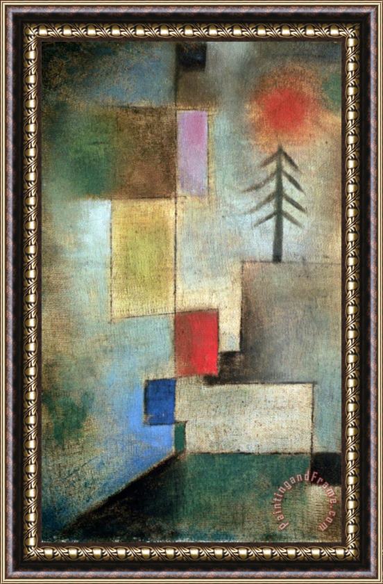 Paul Klee Small Picture of Fir Trees 1922 Framed Painting