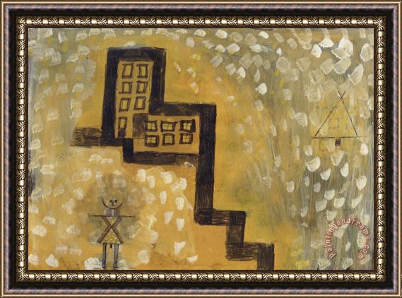 Paul Klee The House on The Hill Framed Painting